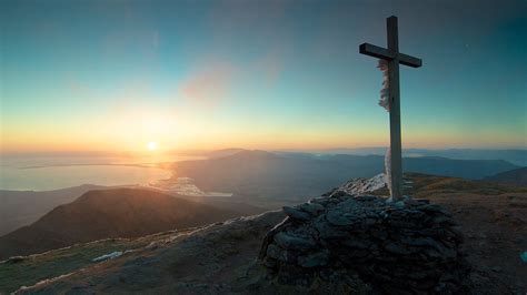 cross, Sunset, Landscape, Sky, Nature, Mountains, Catholic Wallpapers HD / Desktop and Mobile ...