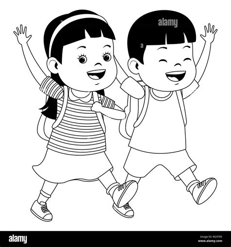 Black School Children Clipart