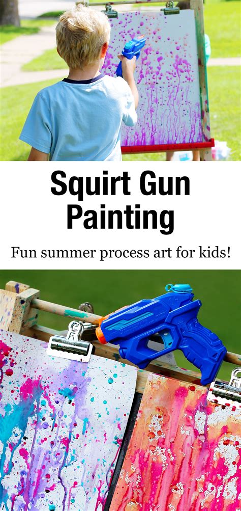 Thrill Your Kids with Colorful Squirt Gun Painting