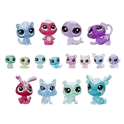 Littlest Pet Shop Frosted Wonderland Pet Pack Toy, Includes 16 Pets - Walmart.com - Walmart.com