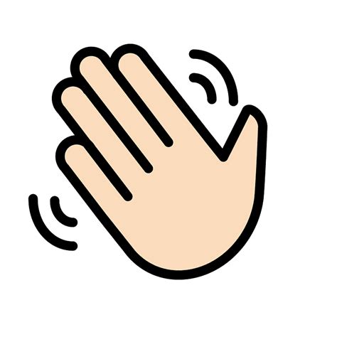 Waving hand emoji clipart. Free download transparent .PNG | Creazilla