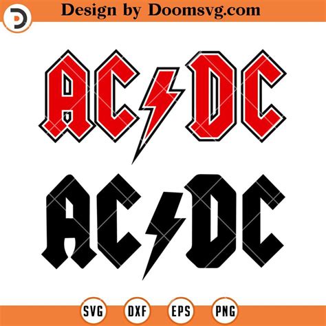 AC DC Logo SVG, AC DC Rock Music Band SVG - Doomsvg