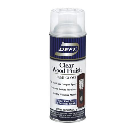 Deft Semi-Gloss Clear Oil-Based Wood Finish Lacquer Spray 12.25 oz ...