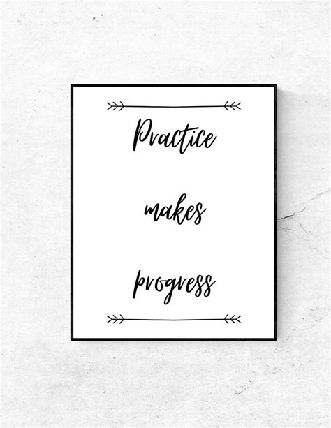 Practice Makes Progress Digital Print Printable Art Wall | Etsy