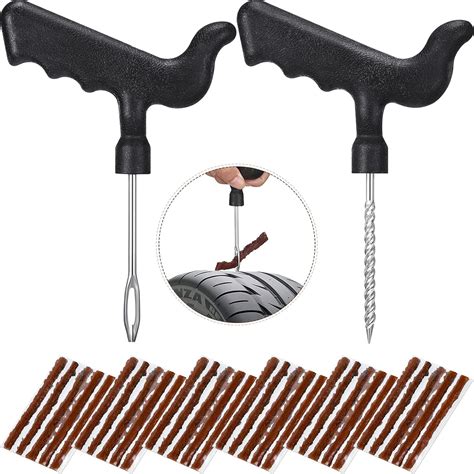 Amazon.com: Frienda 32 Pieces Tire Repair Kit with Plug Tire Plug Kit Tire Plug Repair Kit T ...