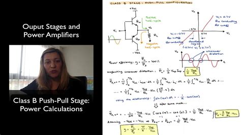 How to calculate the output of a push pull amplifier