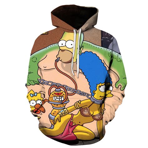 Simpsons Hoodie | Pullover Hoodie | 3D Sweatshirt | 3D Print Hoodie – cosplaysos