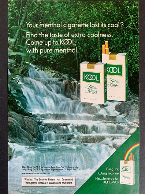 Vintage 1973 Kool Cigarettes Ad | Etsy