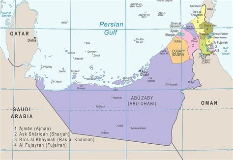 How Many Emirates Are There in the United Arab Emirates? - WorldAtlas