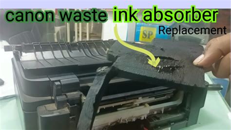 canon waste ink absorber, how to clean canon printer ink absorber - YouTube