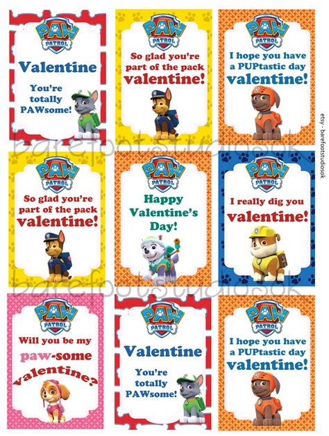 Printable Paw Patrol Valentines - Printable Word Searches