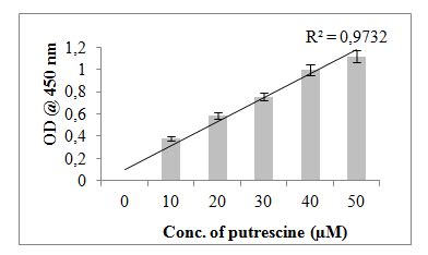 Standard plot of putrescine (Data represents results of three ...