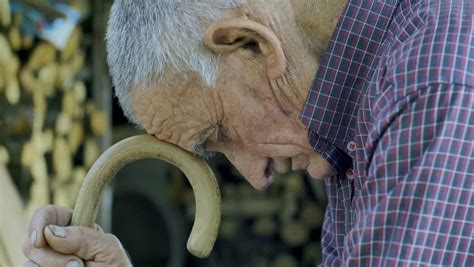 Sleeping Old Man Sitting Alone On A Chair: Countryside, Elderly, Tired ...