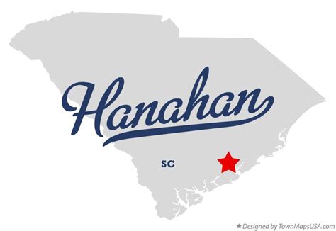 Map of Hanahan, SC, South Carolina