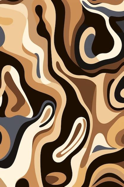 Premium AI Image | A brown and tan abstract background with a brown and black design.