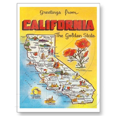 Vintage California Postcards & Postcard Template Designs | Vintage ...