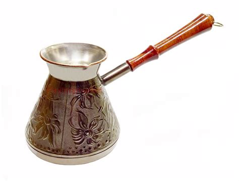 Cezve Turkish Coffee Pot Wooden Handle Ibrik Solid Hammered Copper Coffee Maker | eBay