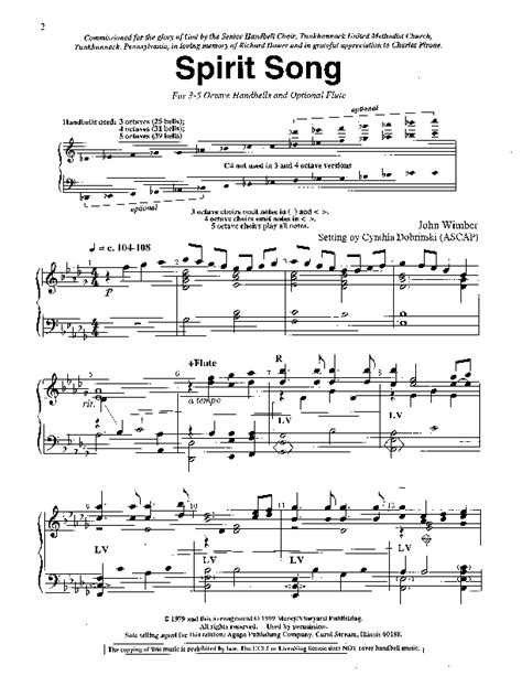 Spirit Song Sheet Music by Cynthia Dobrinski (SKU: 2072) - Stanton's Sheet Music