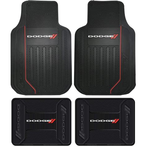 NEW 4 piece Elite Logo Front Rear Rubber Floor Mats Set for DODGE Car Truck SUV VAN Universal ...