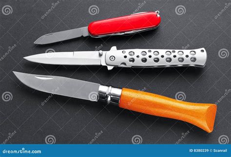 Three knives set stock image. Image of knife, blade, tool - 8380239