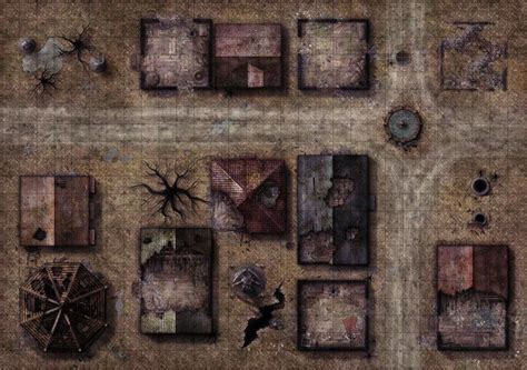 Destroyed Village | Tabletop rpg maps, Fantasy map, Dungeon maps