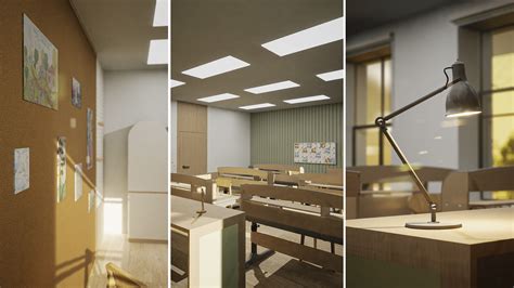 School Classes - 3D Locations on Behance