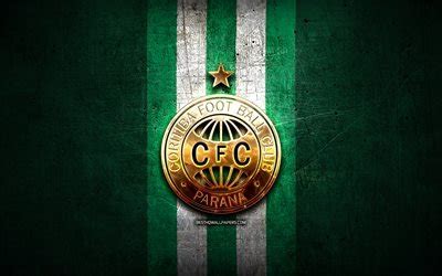 Download wallpapers Coritiba FC, golden logo, Serie B, green metal ...