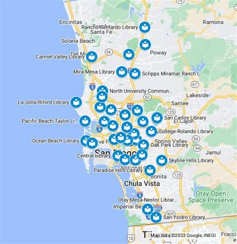 Map of San Diego Public Libraries - Google My Maps