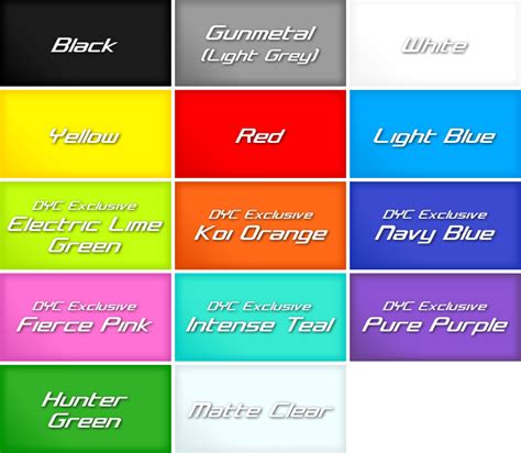 Plasti Dip Color Chart | Labb by AG