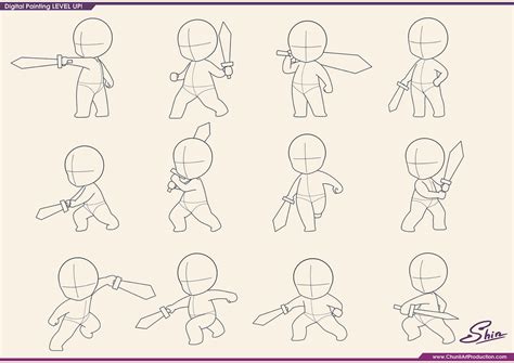 Studying - Chibi Fighting Poses by shinekoshin on DeviantArt