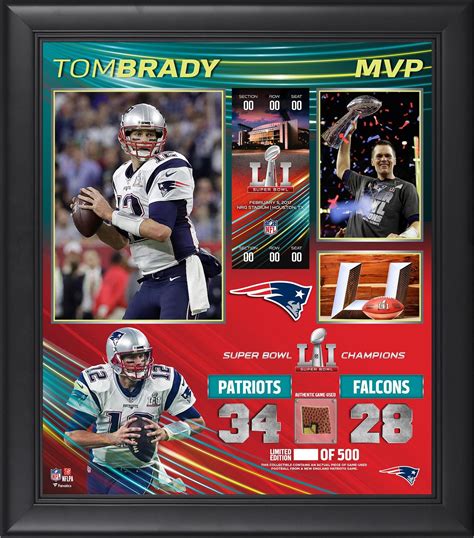 Tom Brady New England Patriots Framed 15" x 17" Super Bowl LI MVP ...