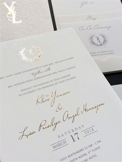 vinas invitation. sydney wedding invitation. indonesia wedding invitati… | Simple wedding ...