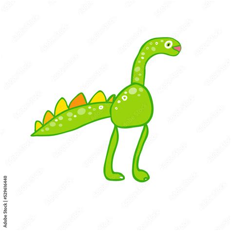 Dinosaur, dragon hand-drawn. Cartoon animals. Stock Illustration ...