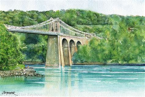 Menai bridge - Anglesey - Original watercolour