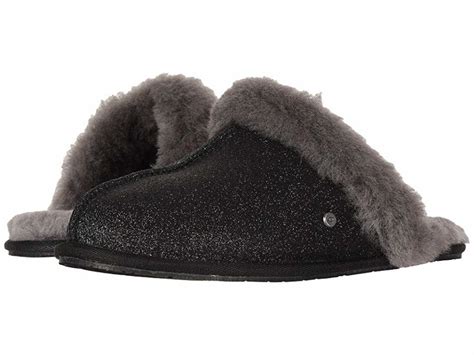 UGG Scuffette II Sparkle (Black) Women's Slippers | Slippers.com - Shop ...