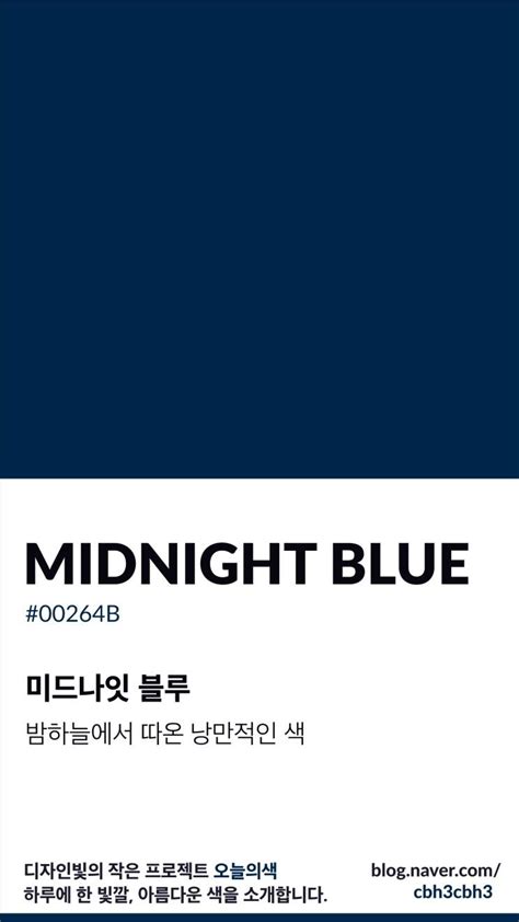 √ Midnight Blue Color Palette