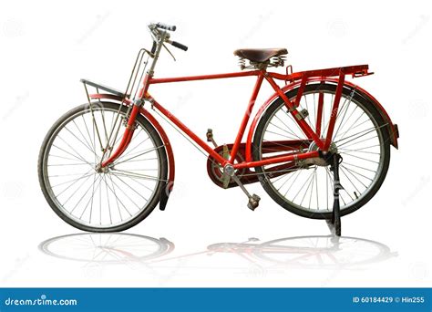 Red Vintage bicycle stock image. Image of transportation - 60184429