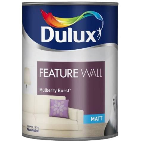 Dulux Paint Feature Wall Matt Emulsion 11 Colours Mulberry Burst 1.25 Liter