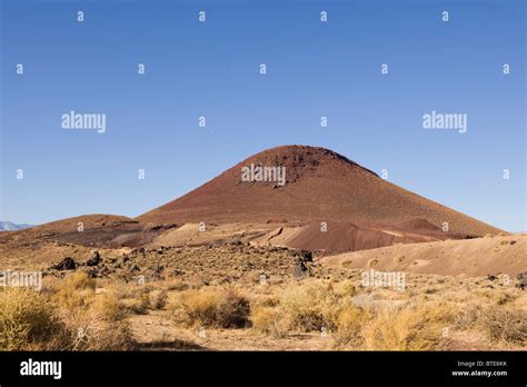 Desert volcano cinder cone - California, USA Stock Photo - Alamy