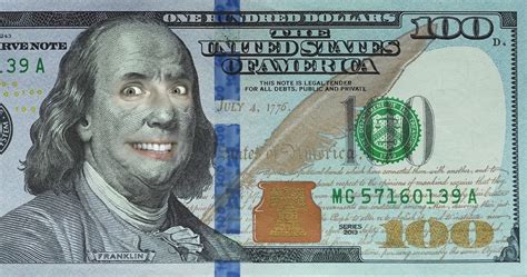 Portrait Of Benjamin Franklin expressing different emotions to camera ...