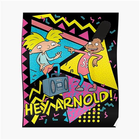 "Nickelodeon Hey Arnold 90's Party Poster" Poster for Sale by mosesmade ...