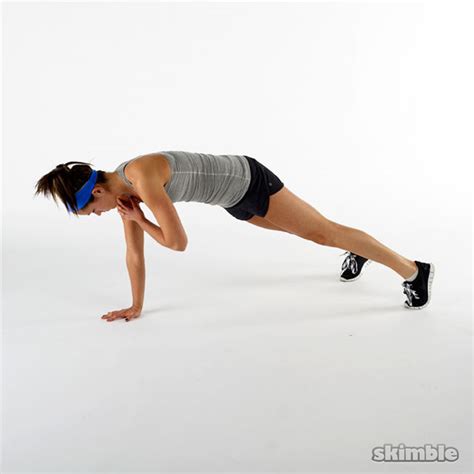 Plank with Shoulder Taps - Exercise How-to - Workout Trainer by Skimble