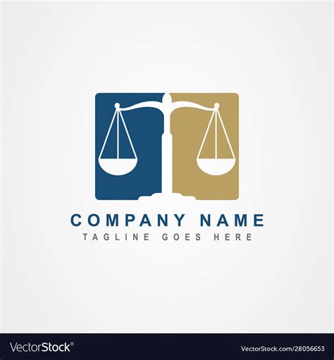 Law firm logo design inspiration Royalty Free Vector Image