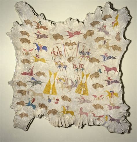 Brooklyn Museum: Arts of the Americas: Painted Elk Hide Robe