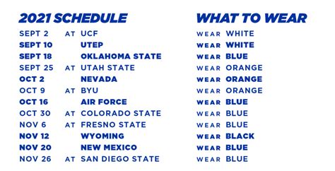 Boise State Football releases 2021 fan color schemes