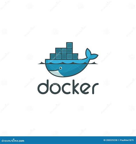 Docker Logo Editorial Illustrative on White Background Editorial Stock ...