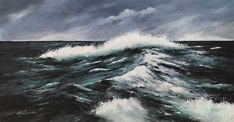 Deep Dark Sea Painting by Robert Wynne | Saatchi Art