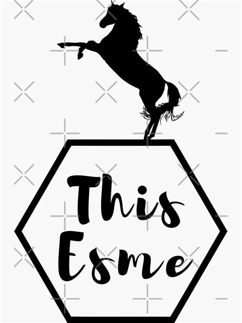 "This Esme Merch Thisesme Hourse" Sticker for Sale by HindoShop | Redbubble