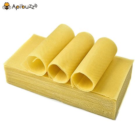 Dadant Apis mellifera Food Grade Natural Beeswax Foundation Sheets Apiculture Beekeeping Tool ...