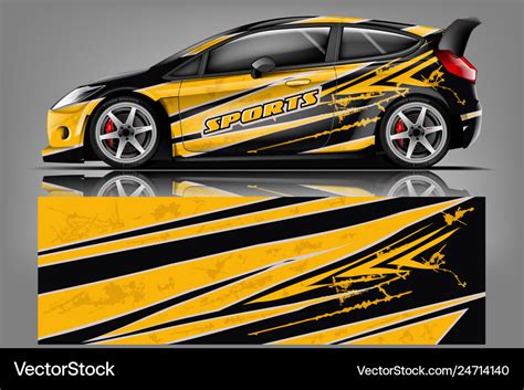 Car decal wrap design Royalty Free Vector Image